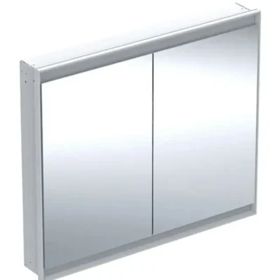 Geberit ONE - spoguļskapis ar LED apgaismojumu, 105x90x15 cm, 2 durvis, zemapmetuma montāža, metāls 505.804.00.1