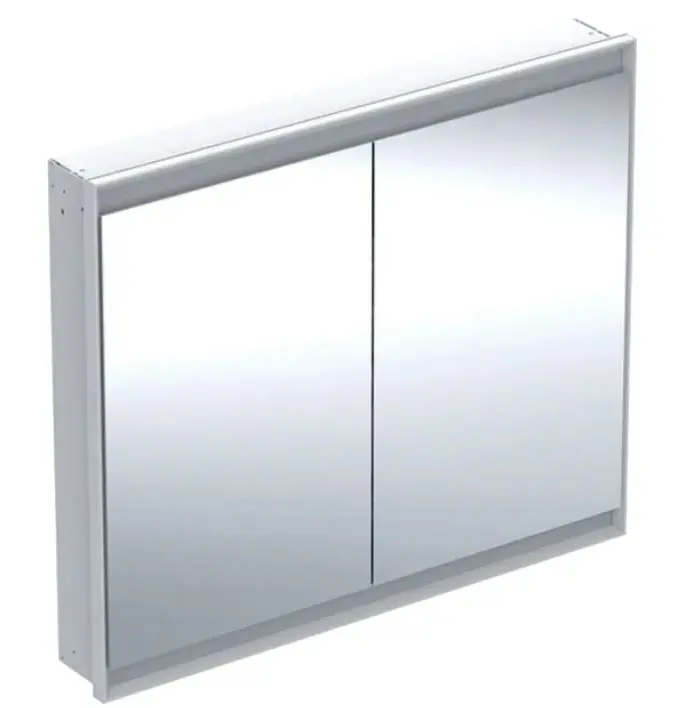Geberit ONE - spoguļskapis ar LED apgaismojumu, 105x90x15 cm, 2 durvis, zemapmetuma montāža, metāls 505.804.00.1