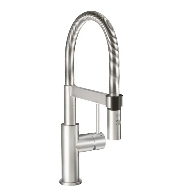 Villeroy & Boch Steel Expert Compact - virtuves izlietnes maisītājs ar elastīgu roku un dušu, nerūsējošais tērauds 927300LC