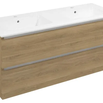 Sapho Ezara - izlietnes skapītis, 120x46x55 cm, 2 atvilktnes, Cuneo ozols EZ121-2525