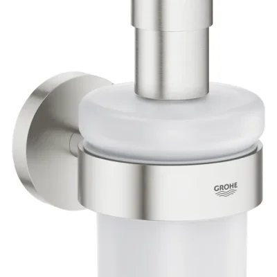 Grohe Essentials - ziepju dozators ar turētāju, SuperSteel 40448DC1