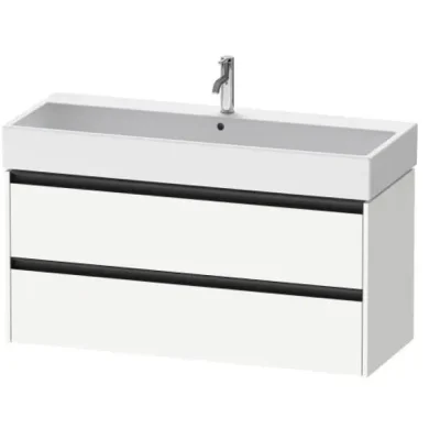 Duravit Ketho.2 - izlietnes skapītis, 55x118x46 cm, 2 atvilktnes, balts matēts K25279018180000