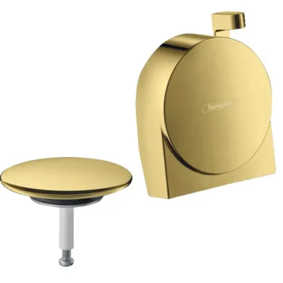 Hansgrohe Exafill S - gatavais vannas ieplūdes komplekts, noteces un pārplūdes komplekts, pulēts zelts 58117990