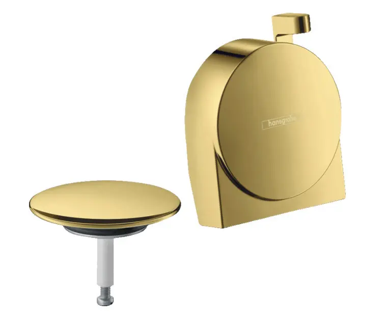 Hansgrohe Exafill S - gatavais vannas ieplūdes komplekts, noteces un pārplūdes komplekts, pulēts zelts 58117990