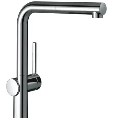 Hansgrohe M54 - virtuves izlietnes maisītājs Talis, ar izvelkamu izteku, sBOX, hromēts 72809000