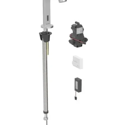 Geberit Piave - elektronisks izlietnes vārsts, darbība ar baterijām, easy to clean, matēts nerūsējošais tērauds 116.183.SN.1
