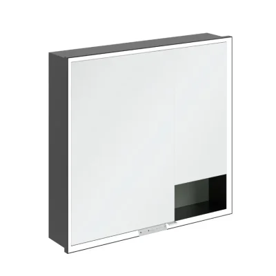 Villeroy & Boch My View+ - spoguļskapis ar LED apgaismojumu 80x75x17 cm, 2 durvis, Soft Green/Mattmelns B48280AF