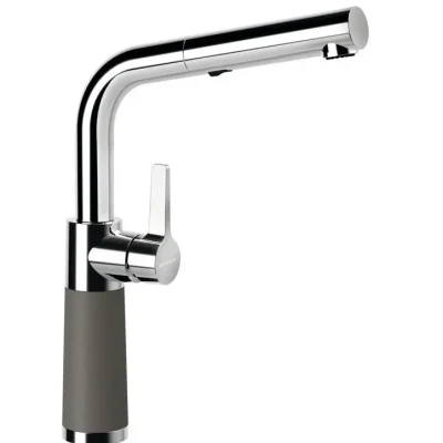 SCHOCK SC-540 - virtuves izlietnes maisītājs ar izvelkamu dušu, Asphalt/hroms 557120GAS