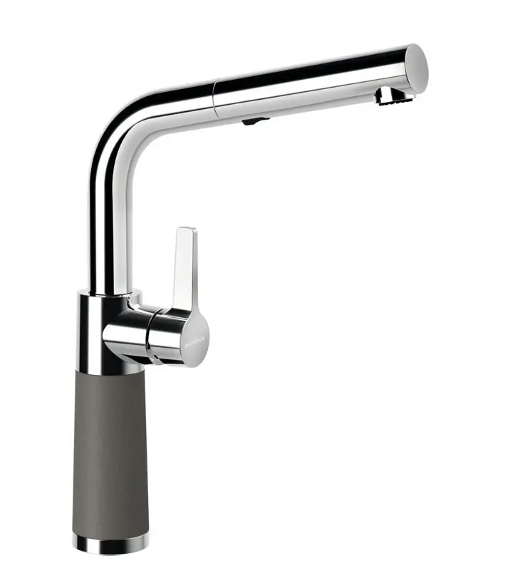 SCHOCK SC-540 - virtuves izlietnes maisītājs ar izvelkamu dušu, Asphalt/hroms 557120GAS