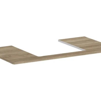 Hansgrohe Xelu Q - izlietnes plātne 98x55 cm, izgriezums vidū, dabīgs ozols 54095230