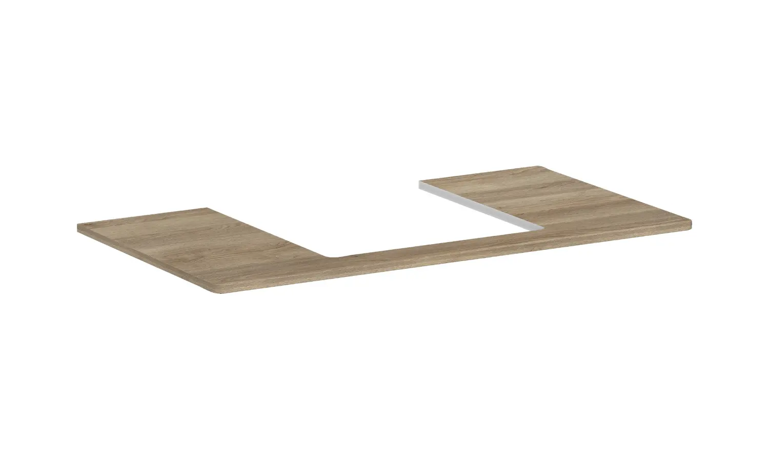 Hansgrohe Xelu Q - izlietnes plātne 98x55 cm, izgriezums vidū, dabīgs ozols 54095230