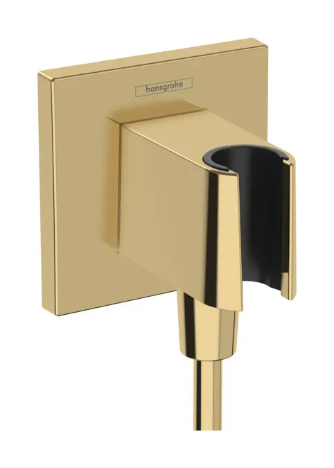 Hansgrohe Fixfit - dušas pieslēguma līkums ar turētāju, apzeltīts 26889990