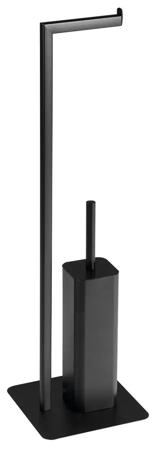 Sapho Gedy Accessoires - tualetes papīra un WC birstes turētājs, matēti melns 133214