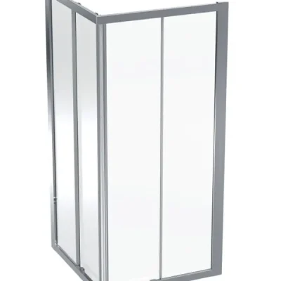 Geberit GEO - dušas kabīne 90x90 cm, sudrabs/caurspīdīgs stikls 560.122.00.2