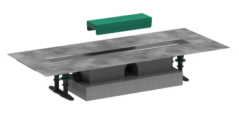Hansgrohe uBox universal - pilns komplekts plakanai uzstādīšanai 600 dušas noteku gatavajiem komplektiem, nerūsējošais tērauds 56016180