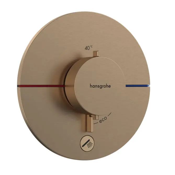 Hansgrohe ShowerSelect Comfort - zemapmetuma termostata maisītājs, birstēta bronza 15562140