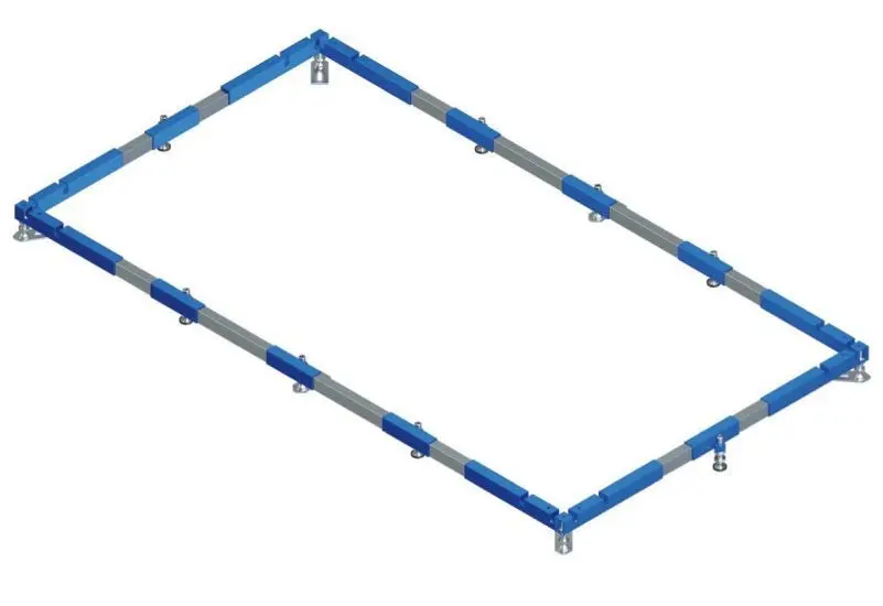 Villeroy & Boch piederumi - uzstādīšanas rāmis ViFrame mazākām dušas paletēm, no Quaryl līdz 1000x1000 mm U91412300