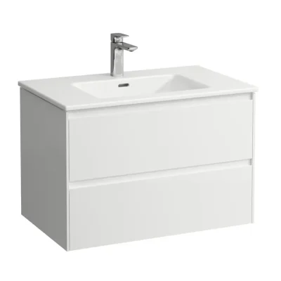 Laufen - izlietnes skapītis, 80x50x52 cm, 2 atvilktnes, spīdīgi balts H8649652611041