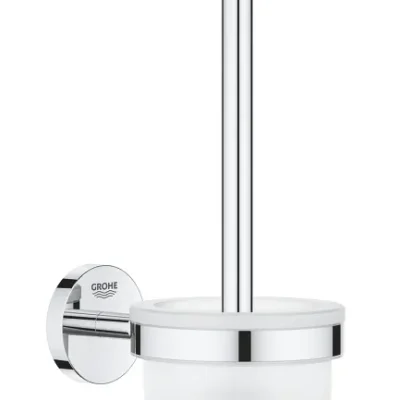 Grohe QuickFix Start Cosmopolitan - WC birste montāžai pie sienas, ar turētāju, stikls/hroms 41169000