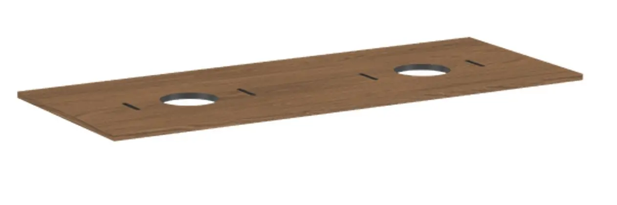 Hansgrohe Xilesa E - izlietnes plātne, 138x55 cm, 2 izgriezumi, ozolkoks kasmīrs 54280550