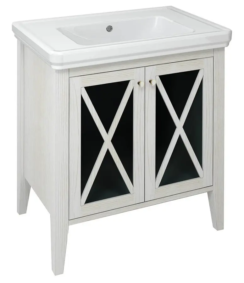 Sapho Cross - izlietnes skapītis 70x81x47 cm, balts CR275