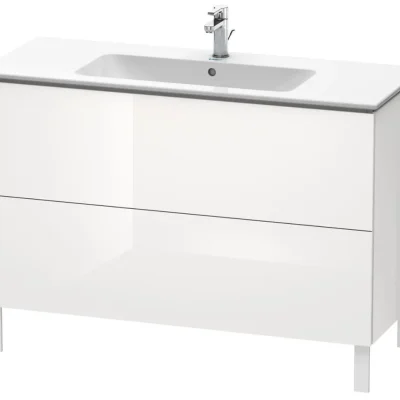 Duravit L-Cube - izlietnes skapītis 86x122x48 cm, 2 atvilktnes, balts spīdīgs LC662802222