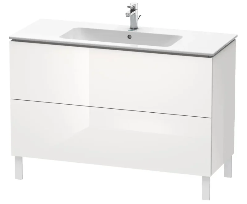 Duravit L-Cube - izlietnes skapītis 86x122x48 cm, 2 atvilktnes, balts spīdīgs LC662802222