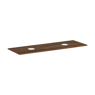 Hansgrohe Xelu Q - izlietnes virsma 156x55 cm, 2 izgriezumi, tumšs valrieksts 54119630