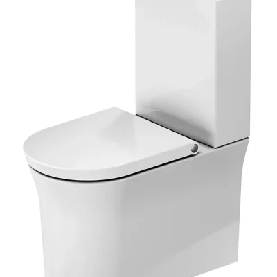 Duravit White Tulip - WC kombi bļoda, Vario izvads. Rimless, HygieneGlaze, balts 2197092000