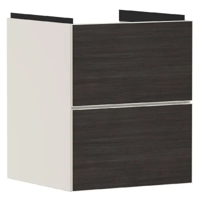 Hansgrohe Xevolos E - izlietnes skapītis 58x48x48 cm, 2 atvilktnes, matēti bēšs/tumšs ozols 54173730