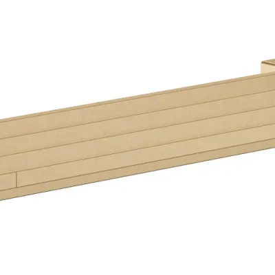 Hansgrohe AddStoris - plaukts ar dvieļu turētāju, garums 65 cm, birstēta bronza 41751140