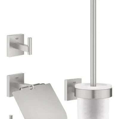 Grohe QuickFix Start Cube - WC piederumu komplekts 3 in 1, Supersteel 41123DC0