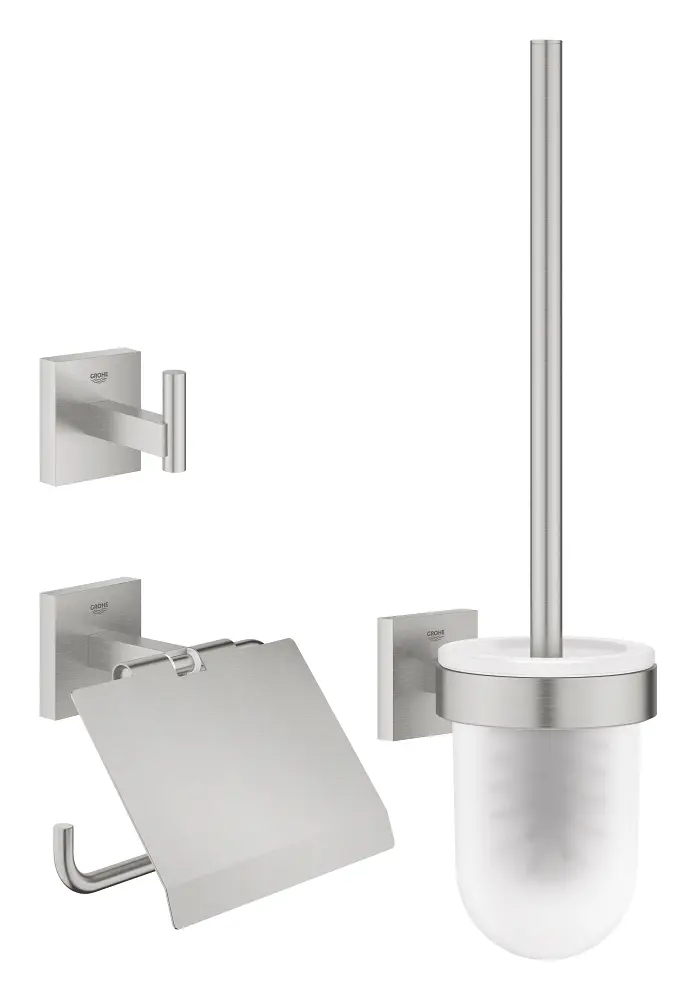 Grohe QuickFix Start Cube - WC piederumu komplekts 3 in 1, Supersteel 41123DC0