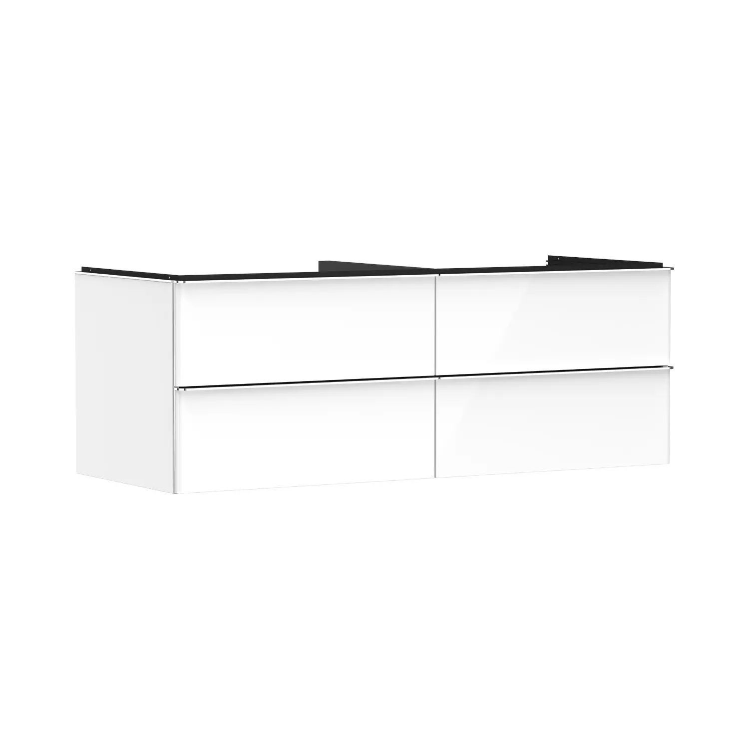 Hansgrohe Xelu Q - izlietnes apakškabinets, 50x136x55 cm, 4 atvilktnes, balts spīdīgs/hroms 54086000