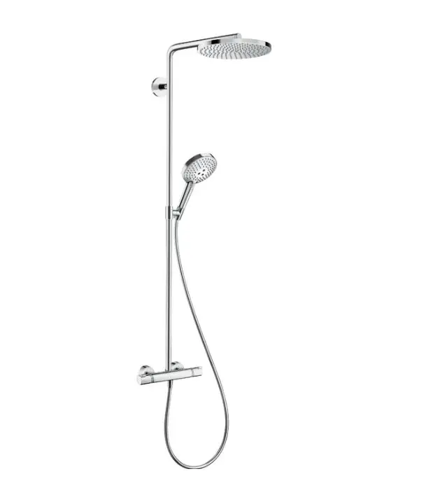Hansgrohe Raindance S - dušas komplekts ar termostatu, diametrs 24 cm, 3 strūklas veidi, EcoSmart, hroms 28823000