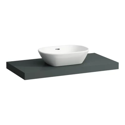 Laufen Lani - izlietnes virsma, 99 cm, izgriezums vidū, pelēks H4046611122661