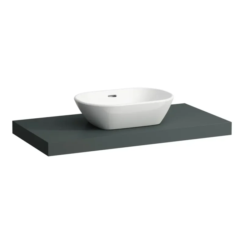 Laufen Lani - izlietnes virsma, 99 cm, izgriezums vidū, pelēks H4046611122661