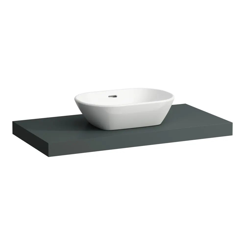 Laufen Lani - izlietnes virsma, 99 cm, izgriezums vidū, pelēks H4046611122661