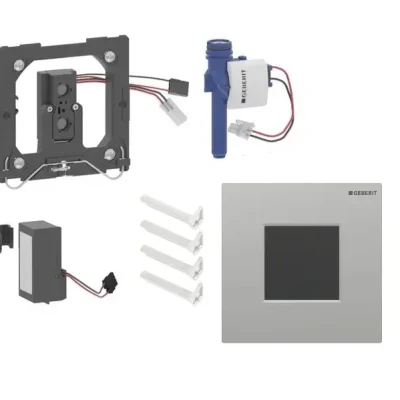 Geberit - elektroniska pisuāra skalošanas vadība tips 01, darbība ar baterijām, easy to clean, Bluetooth, hroms matēts 116.094.JQ.1