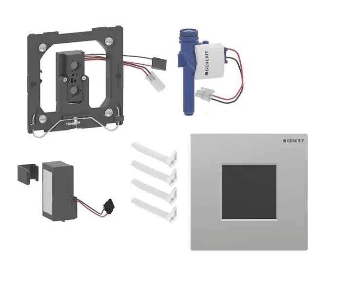 Geberit - elektroniska pisuāra skalošanas vadība tips 01, darbība ar baterijām, easy to clean, Bluetooth, hroms matēts 116.094.JQ.1