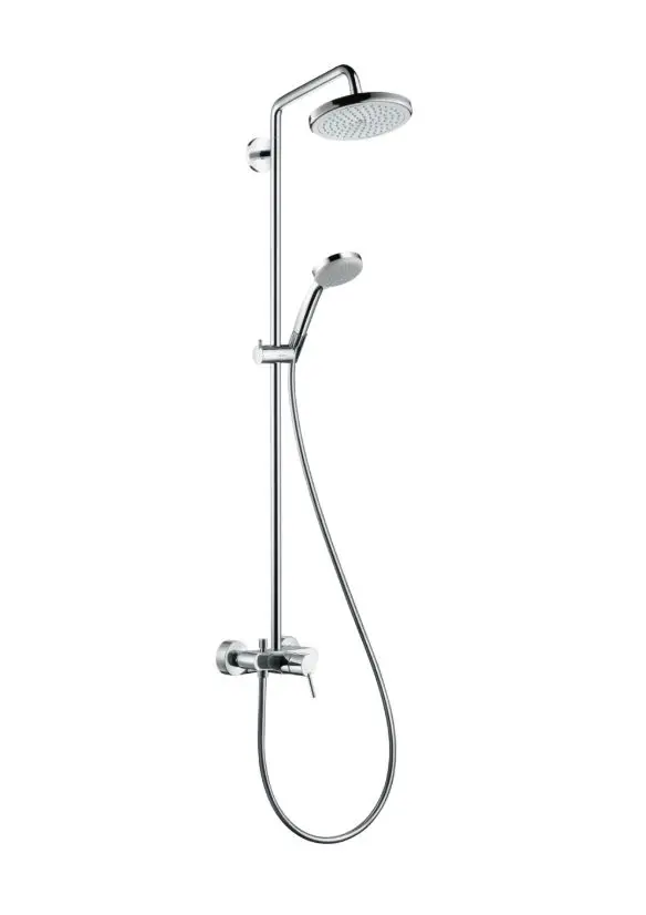 Hansgrohe Croma 220 - dušas kolonna Showerpipe 220 ar maisītāju, 1 strūkla, hromēts 27222000