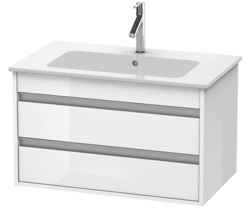Duravit Ketho - izlietnes skapītis 48x80x48 cm, ar 2 atvilktnēm, balts pulēts KT642902222