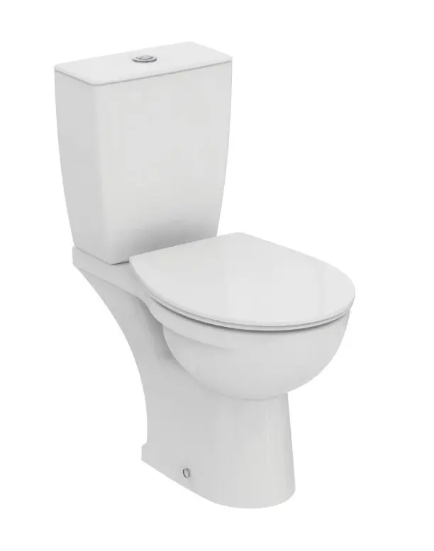 Ideal Standard Eurovit - WC kombi ar SoftClose sēdekli, aizmugures izvads, balts W328701