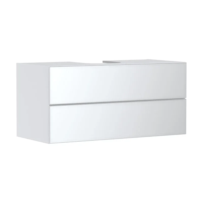 Hansgrohe Xevolos E - izlietnes apakškabinets 118x56x55 cm, 2 atvilktnes, matēti balts/metāliskais balts 54193320