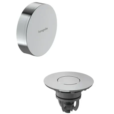 Hansgrohe Flexaplus - gatavais noteces un pārplūdes komplekts, Push-Open, hroms/hroms 58188000