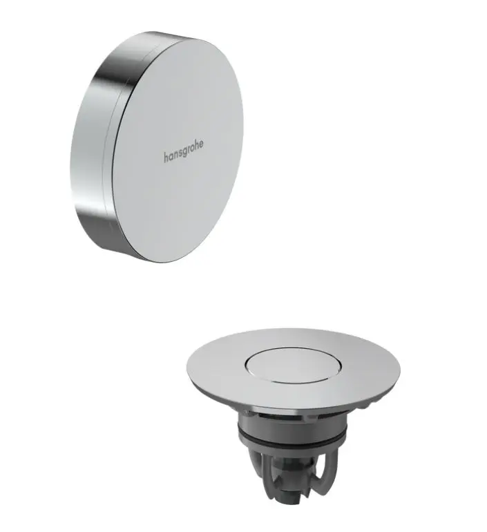 Hansgrohe Flexaplus - gatavais noteces un pārplūdes komplekts, Push-Open, hroms/hroms 58188000