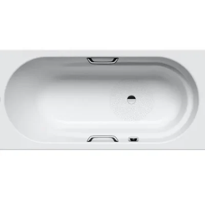 Kaldewei Ambiente - vanna Vaio Star 961, 170x80 cm, perlamutra efekts, neslīdoša, rokturu caurumi, balta 234130003001