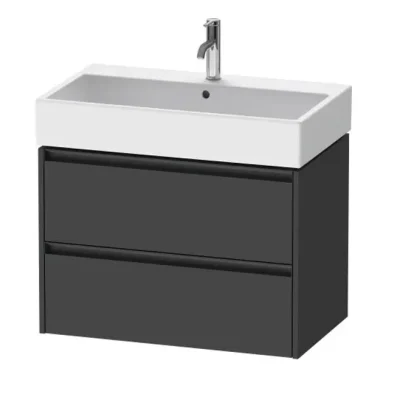 Duravit Ketho.2 - izlietnes skapītis, 55x78x46 cm, 2 atvilktnes, grafīta matēts K25277049490000