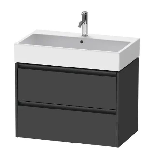 Duravit Ketho.2 - izlietnes skapītis, 55x78x46 cm, 2 atvilktnes, grafīta matēts K25277049490000