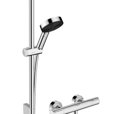 Hansgrohe Pulsify Select S - dušas komplekts ar termostatu, 3 strūklu veidi, EcoSmart, hroms 24272000
